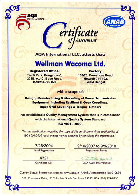 Certificate of Assesment